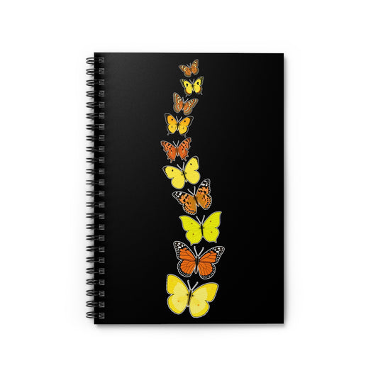 Yellow & Orange Butterfly — Summer Butterfly Spiral Notebook