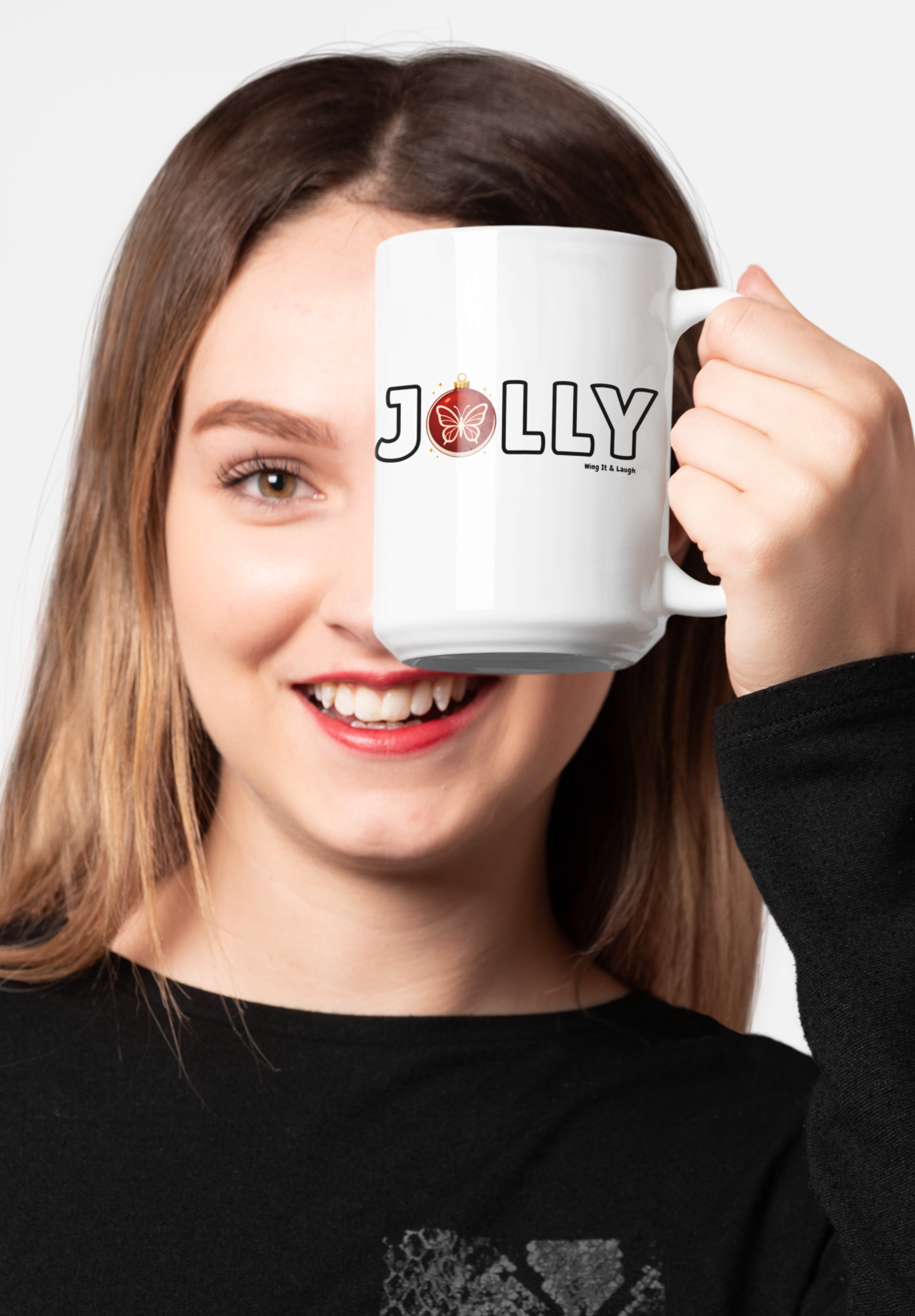 Jolly Xmas – Butterfly Ornament Coffee Mug